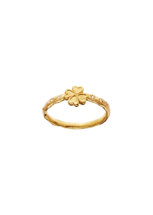 Clover ring Forgyldt Maanesten